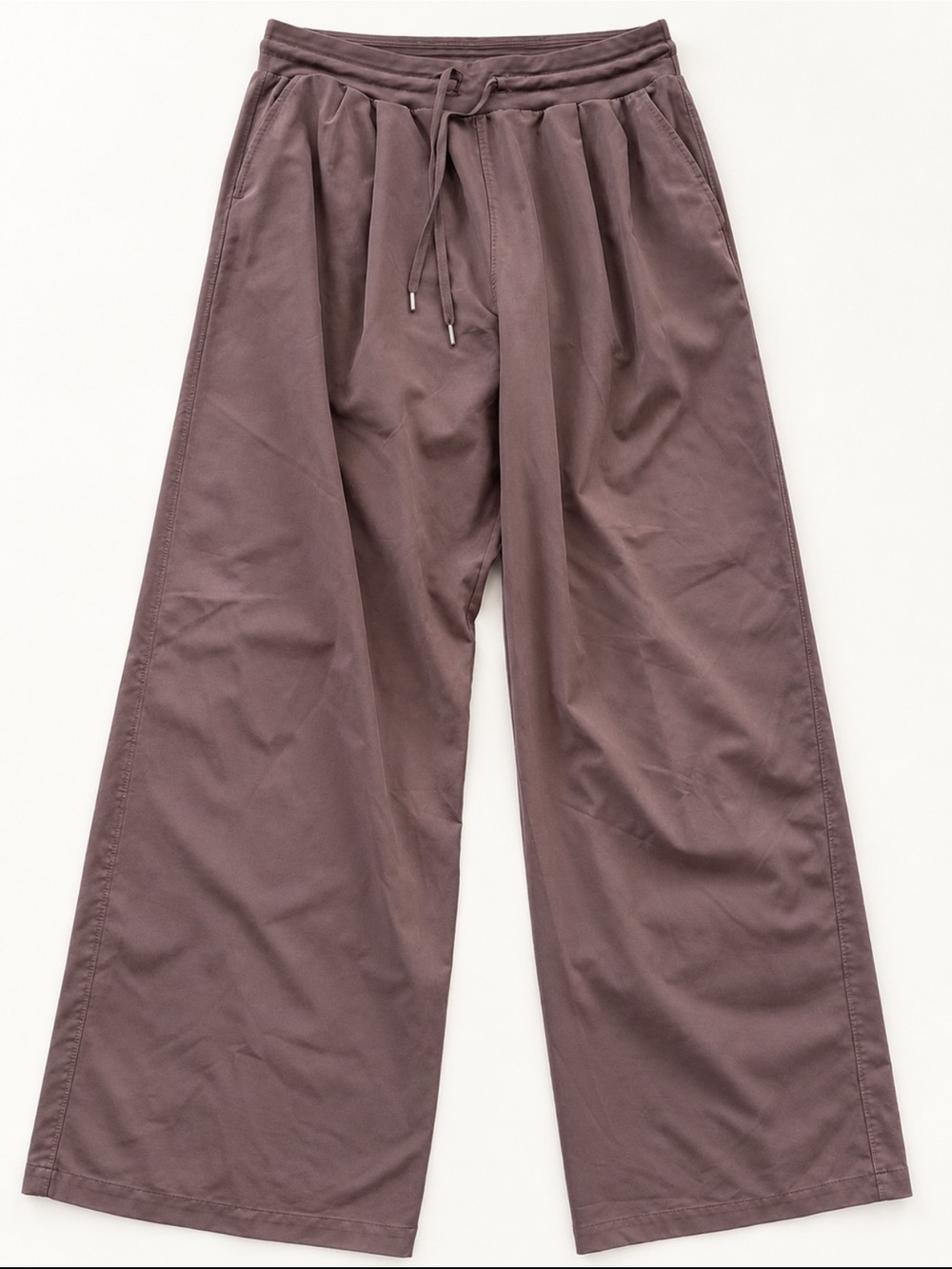 Wide-Leg Drawstring Pants | Mauve Taupe | Gently Used